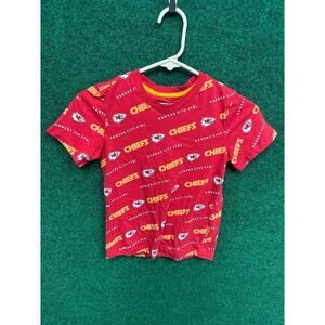 Youth Kansas City Chiefs AOP Sz 8 Red & Yellow Shirt NFL Unisex